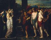 Benjamin West Pylades and Orestes Brought as Victims before Iphigenia oil painting